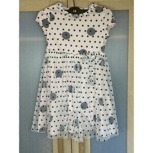 American Girl Dress Sz 6 Party Tulle Bow Ruffle Polka Dots Pink Wedding Princess